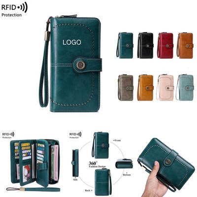 RFID Blocking Leather Wallet