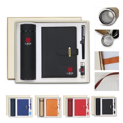 4-in-1 Premium Office Notebook Set With Tumbler & Pen & USB Flash Drive
