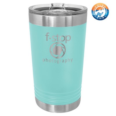 Teal Polar Camel 16 oz Pint Vacuum Insulated Tumbler with Slider Lid - Laser Engraved