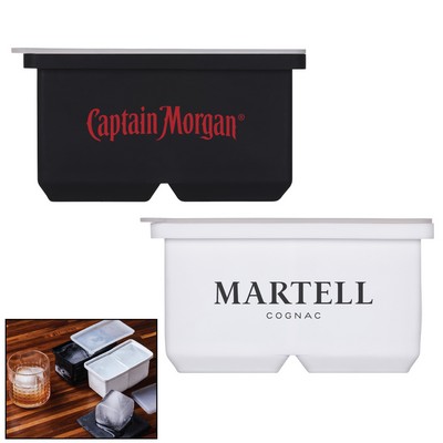 Dual Silicone 2" Ice Cube Mold Tray