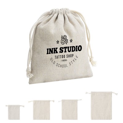 Cotton and Linen Drawstring Pouch