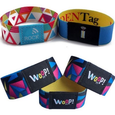 Custom Full Color Polyester Woven Elastic Wristband