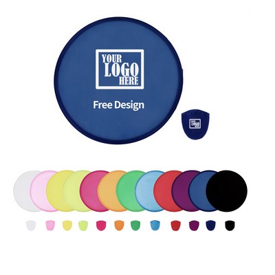 Foldable Polyester Hand Fan With Pouch