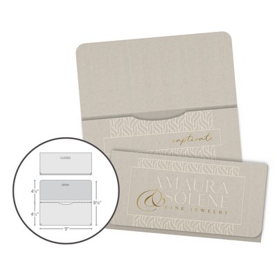 Expandable Fold Over Flap Pocket Folder with 3/4" Expansion Gusset on Top, Bottom, and Sides