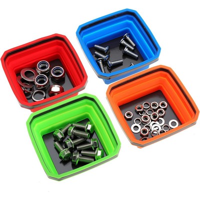 Collapsible Magnetic Tool Parts Tray