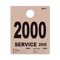 2000-2999 Heavy Brite™ Tan Premium Service Dispatch Number Tag