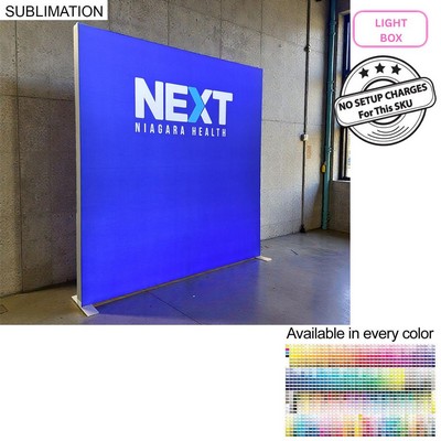 Backlit LED Light Box SEG Floor Display WALL Kit, (8'W x 8'H)