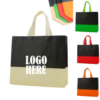 Laminated Non Woven Two Toned Tote Bag