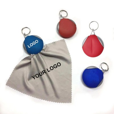 Microfiber Cloth in a Rubber Key Chain