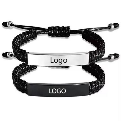 Titanium Steel Electroplated Braided Bracelet