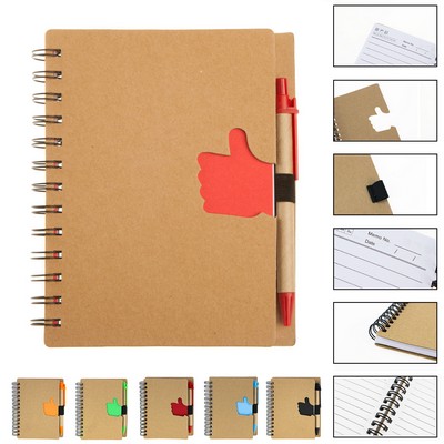 Eco Friendly Spiral Notebook With Pen