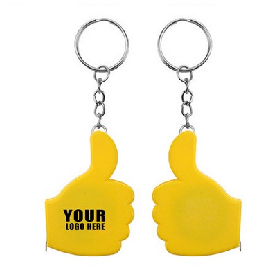 Thumb Shaped Measuring Tape Keychain