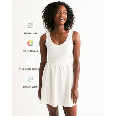 Women's All-Over Print Scoop Neck Skater Dress