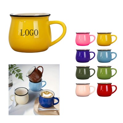 Vintage Belly Ceramic Breakfast Mug 8 oz