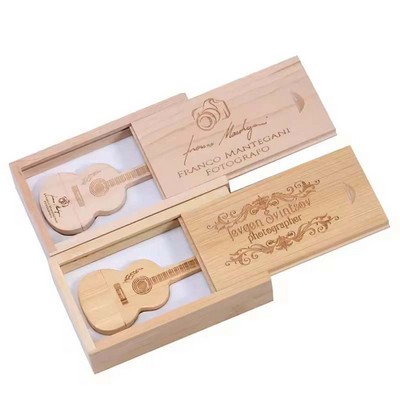 Wooden Guitar USB Flash Drive