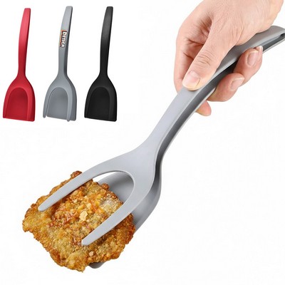 2-In-1 Spatula Tong Dual Handle Flipping Shovel