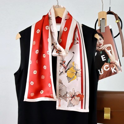 Custom 5.9" x 57" 100% Silk Long Headband Silk Shawls