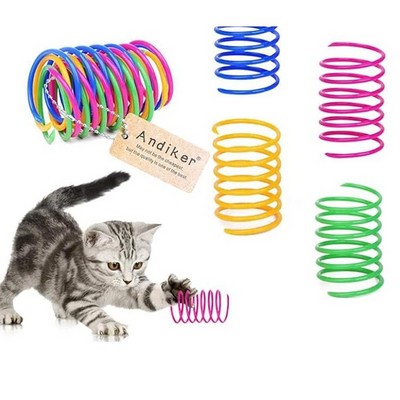 4pcs Pet Pack Interactive Spiral Plastic Cat Toy