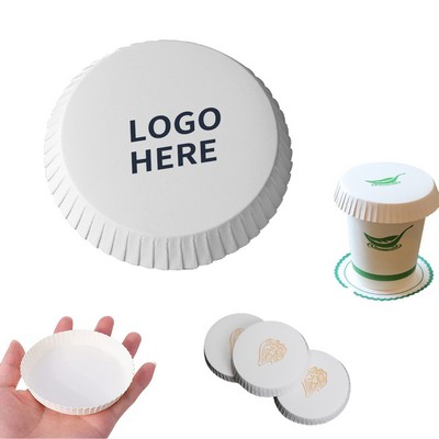 3.54" White Paper Cup Lid Set