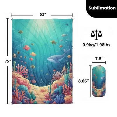 Dye Sublimated Puffy Camping Blanket