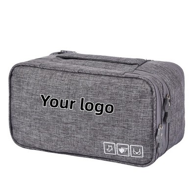 Waterproof Travel Underwear & Bra Organizer Pouch (Wet/Dry Separation), 11.0" x 6.3" x 5.1"