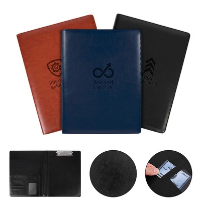 Premium Slim PU Leather Business Portfolio