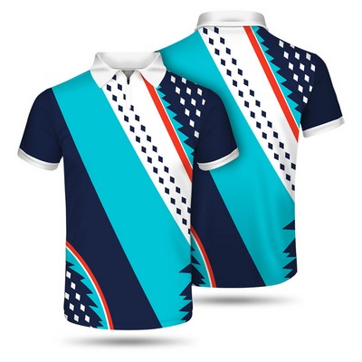 Men's Sublimated Performance Polo Shirt With Zip