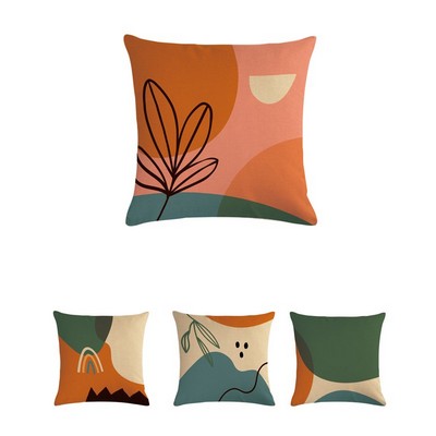 15.7"x15.7" Sublimated Linen Throw Pillow