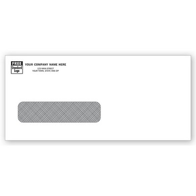 Single Window Envelopes - for Confidential Forms, Gummed Seal (Imprinted)
