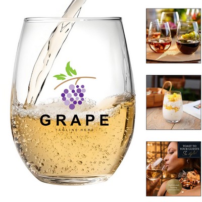 Transparent Stemless Wine Glasses