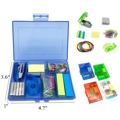 7 Pcs Office Supplies Kit School Mini Stationery Box Set