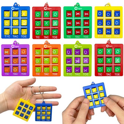 XO Tac-Toe Keychain Plastic Game Pendant for Goodie Bags