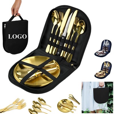 Portable Stainless Steel Picnic Camping Utensil Set
