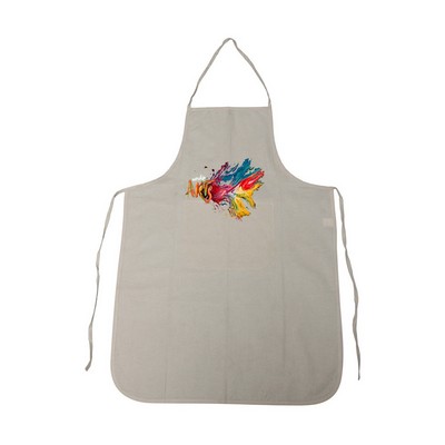 Natural Cotton Bib Apron w/Pocket (24" x 35")