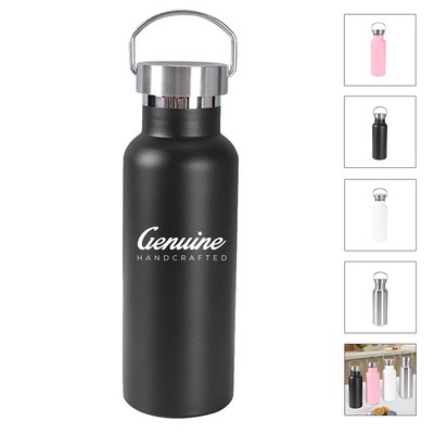 16 oz Vacuum Sealed Eco Bamboo Bottle