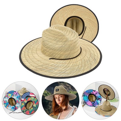 Wide-Brimmed Flat-Brimmed Sun Hat