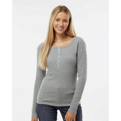 Boxercraft Women's Harper Long Sleeve Henley - BW2402