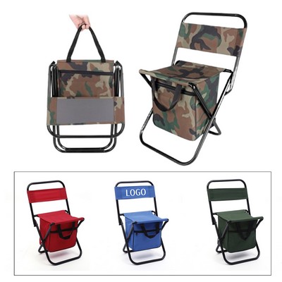 Foldable Camping Chair With Cooler Bag