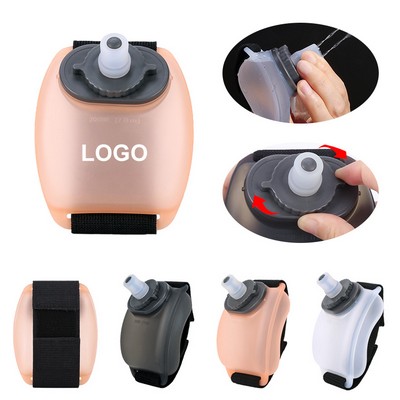Foldable Hands-Free Wrist Silicone Water Bottle