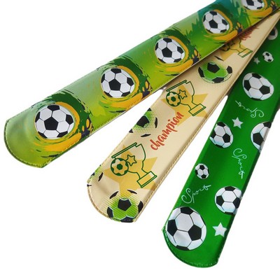 Soccer Themed Slap Bracelets Football Pattern Party Favors
