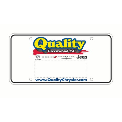.024" PolyCard License Plate