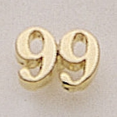 99 (numeral) Marken Design Cast Lapel Pin (Up to 5/8")