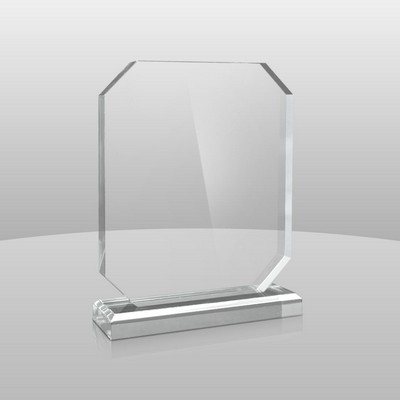 Vertical Mount Clear Rectangular Award I (6"x4"x2")