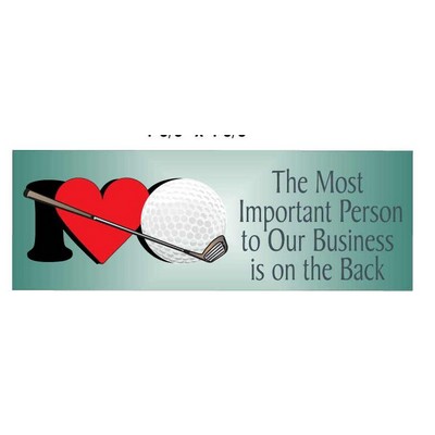 I Love Golf Panoramic Metal Photo Magnet (1 5/8"x4 5/8")