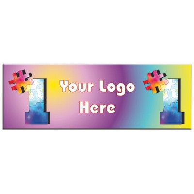 #1 Panoramic Metal Photo Magnet (1.625"x4.625")