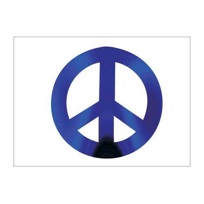 Peace Sign Metal Photo Magnet (2 1/2"x3 1/2")