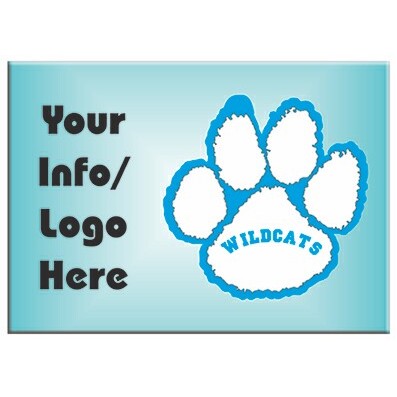Paw Print Metal Photo Magnet (2 1/2"x3 1/2")