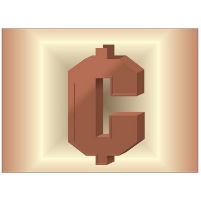 Cent Sign Rectangle Metal Photo Magnet (2"x3")