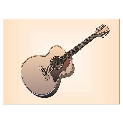 Acoustic Guitar Rectangle Metal Photo Magnet (2"x3")