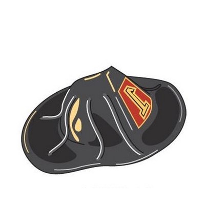 Fireman Hat Promotional Magnet w/ Strip Magnet (3 Square Inch)